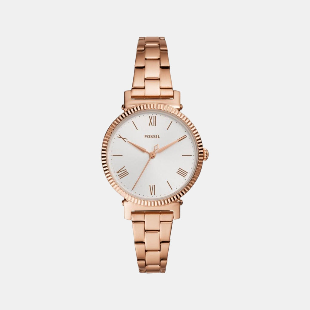 Fossil Round Silver Analog watch