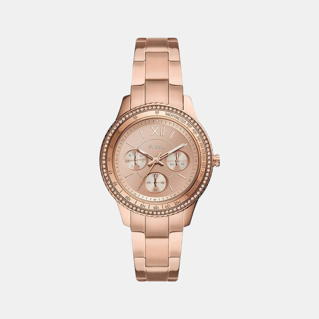 Fossil Round Rose Gold Multi-Function watch