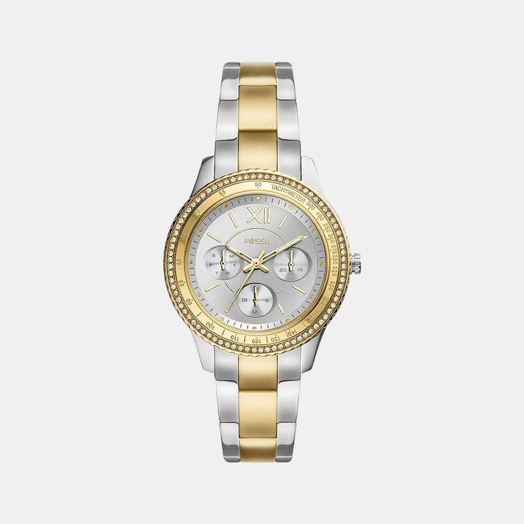 Fossil Round Silver Multi-Function watch