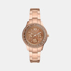 Fossil Round Brown Multi-Function watch