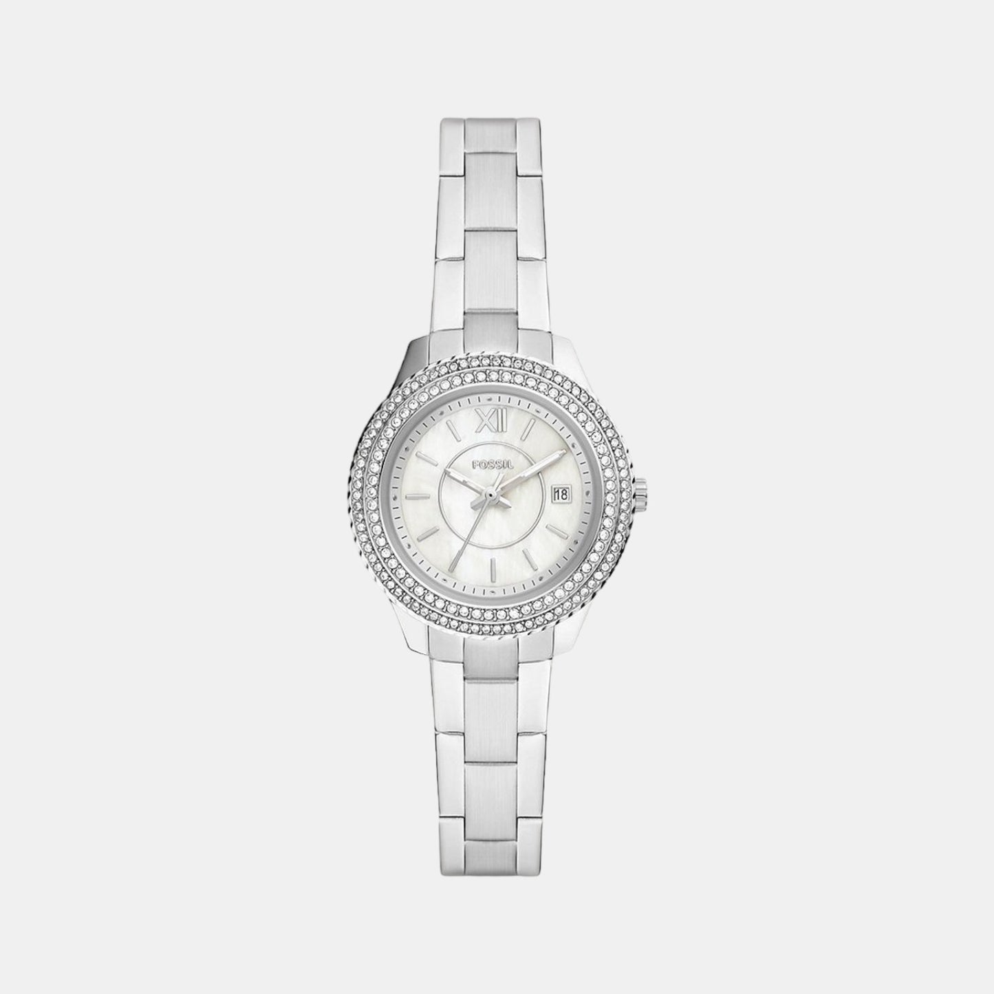 Female White Analog Stainless Steel Watch ES5137
