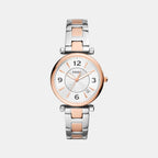 Fossil Round Silver Analog watch