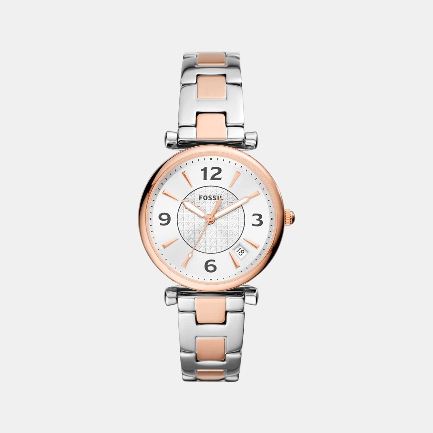 Fossil Round Silver Analog watch