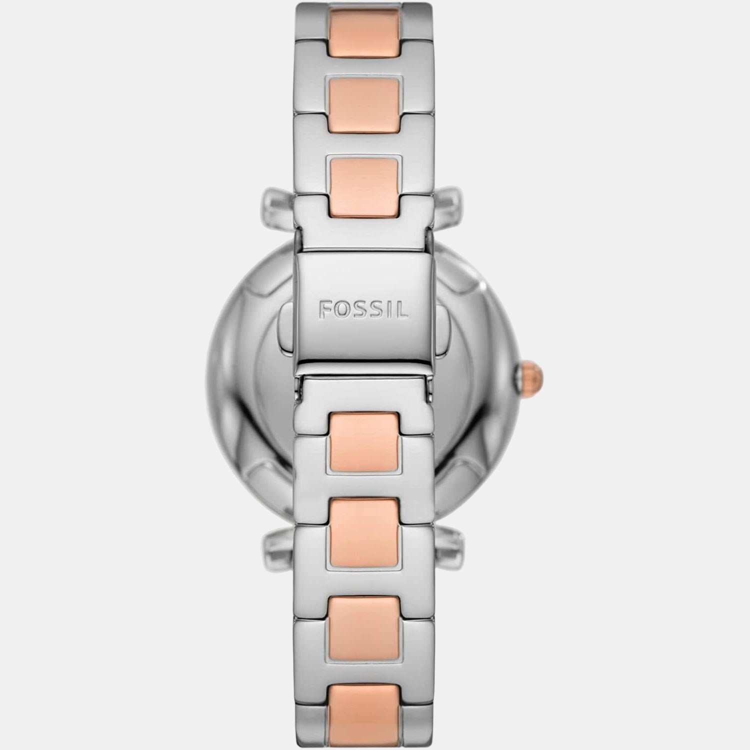 Fossil Women Round Silver watch