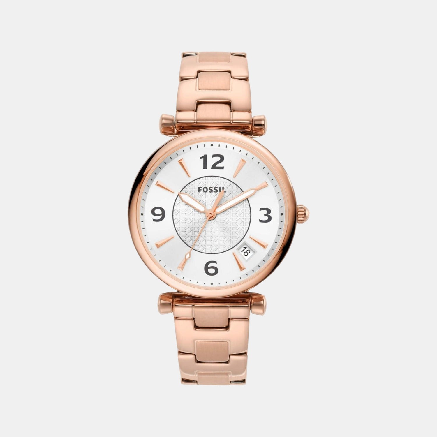 Fossil Round Silver Analog watch
