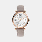Fossil Round Silver Analog watch