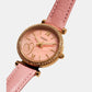 Female Pink Analog Leather Watch ES5177