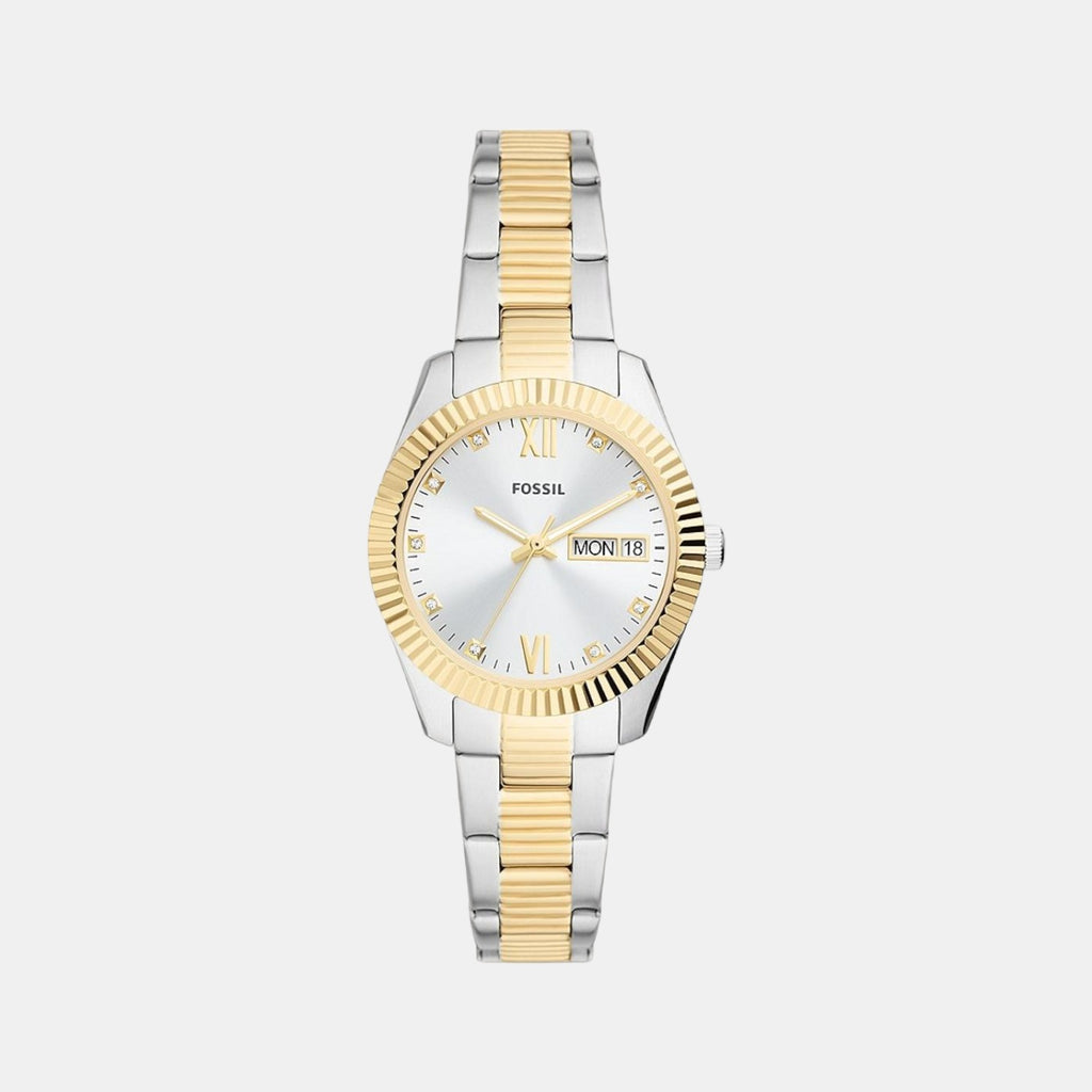 Fossil Round Silver Analog watch