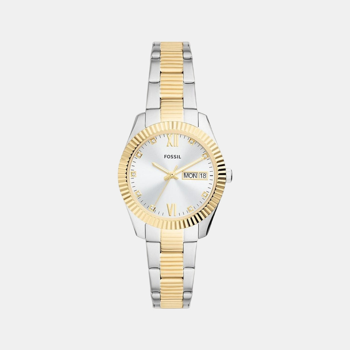 Fossil Round Silver Analog watch