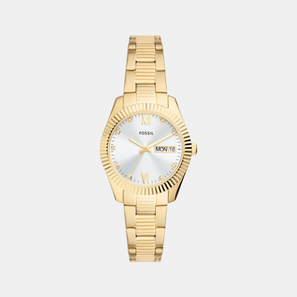 Fossil Round Silver Analog watch