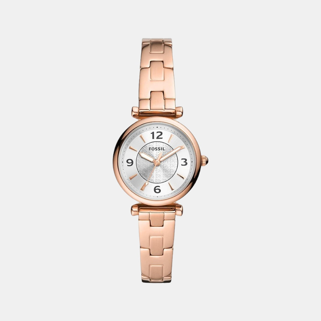 Fossil Round Silver Analog watch