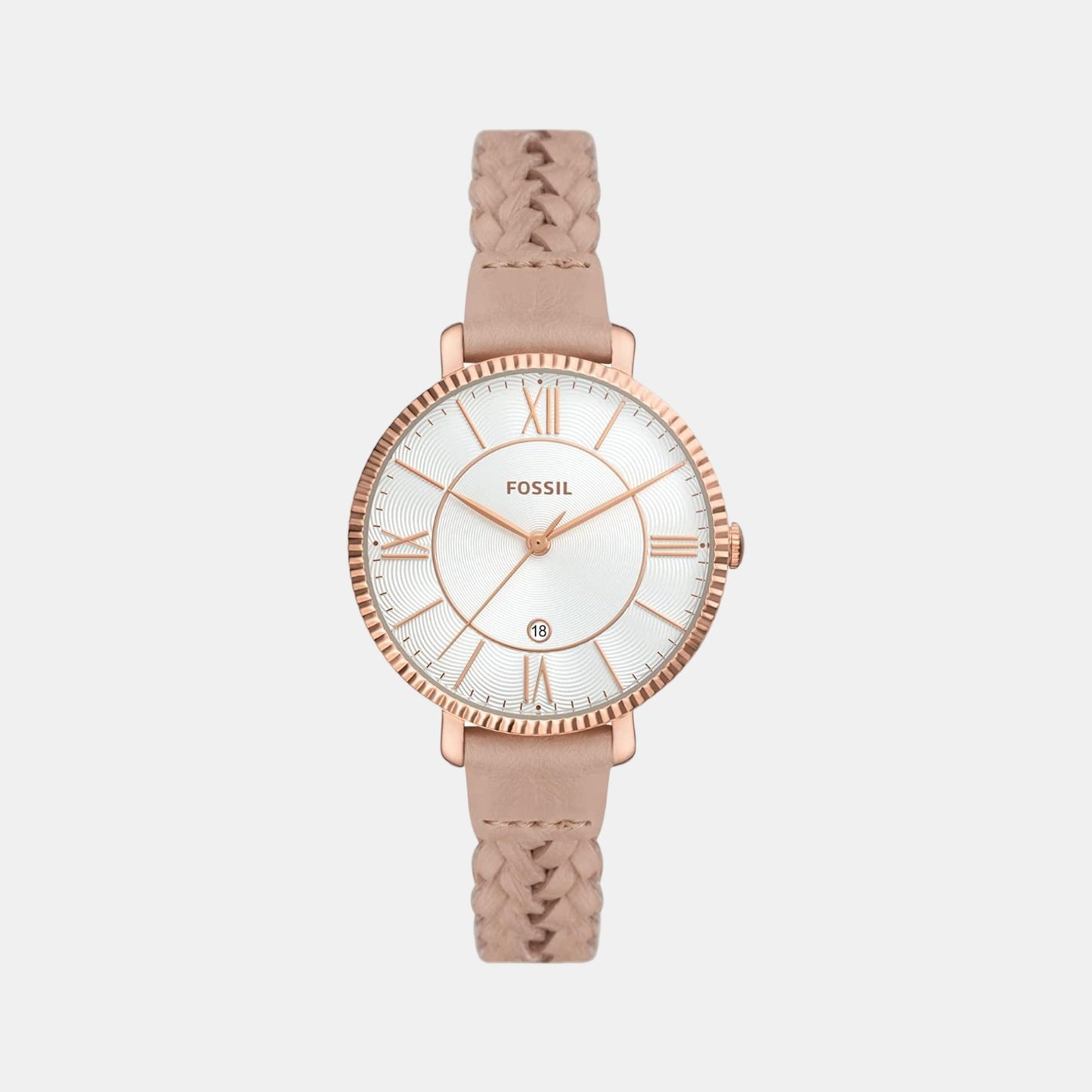 Female Rose Gold Analog Leather Watch ES5207