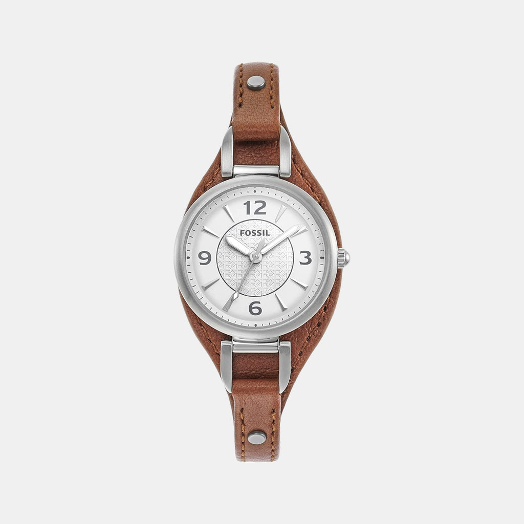 Fossil Round Silver Analog watch