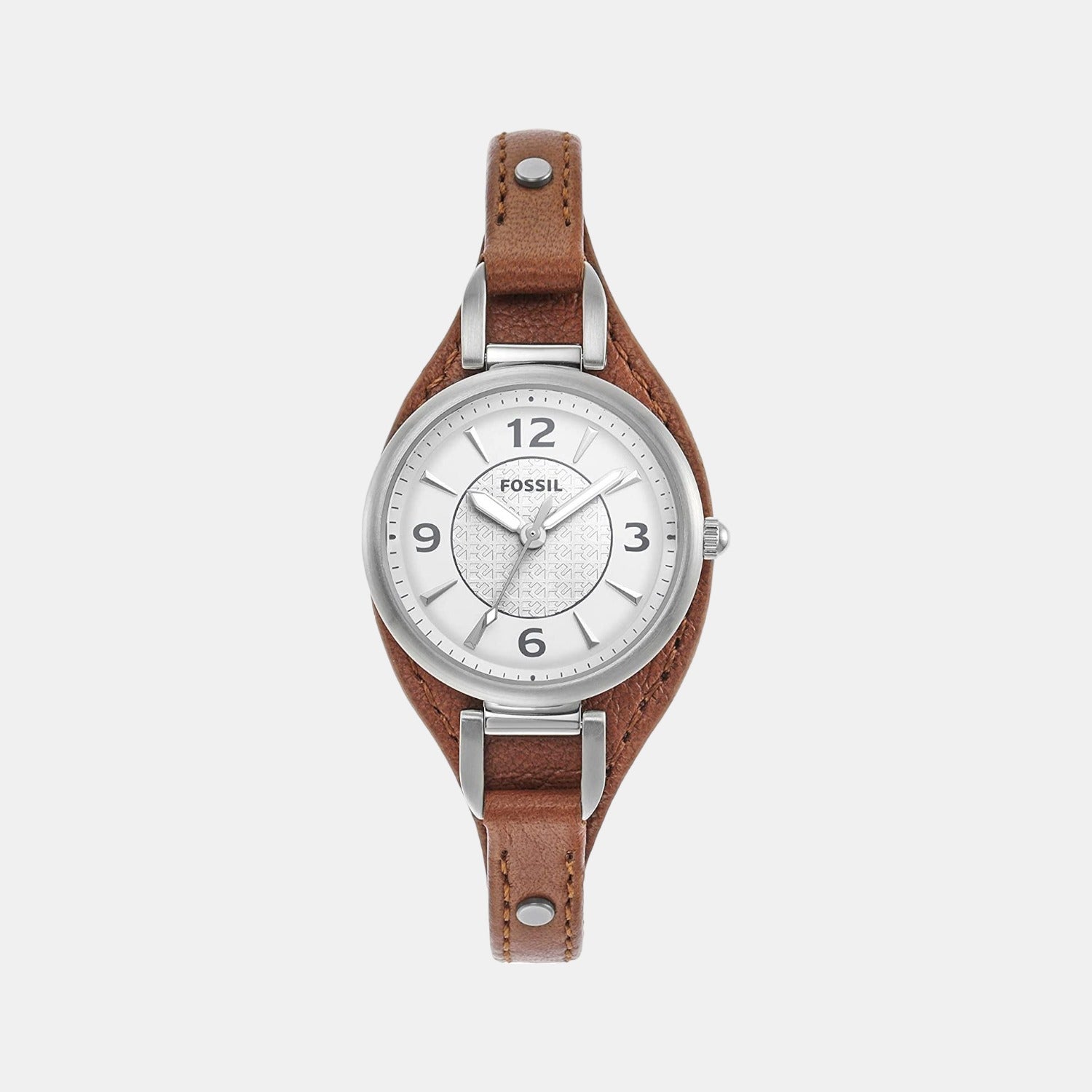 Fossil Round Silver Analog watch