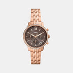 Fossil Round Brown Chronograph watch