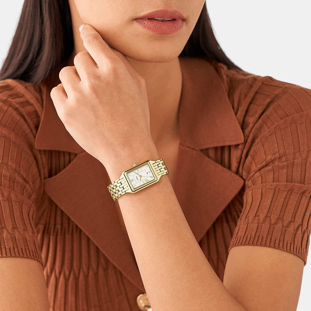 Fossil Women Square Gold watch