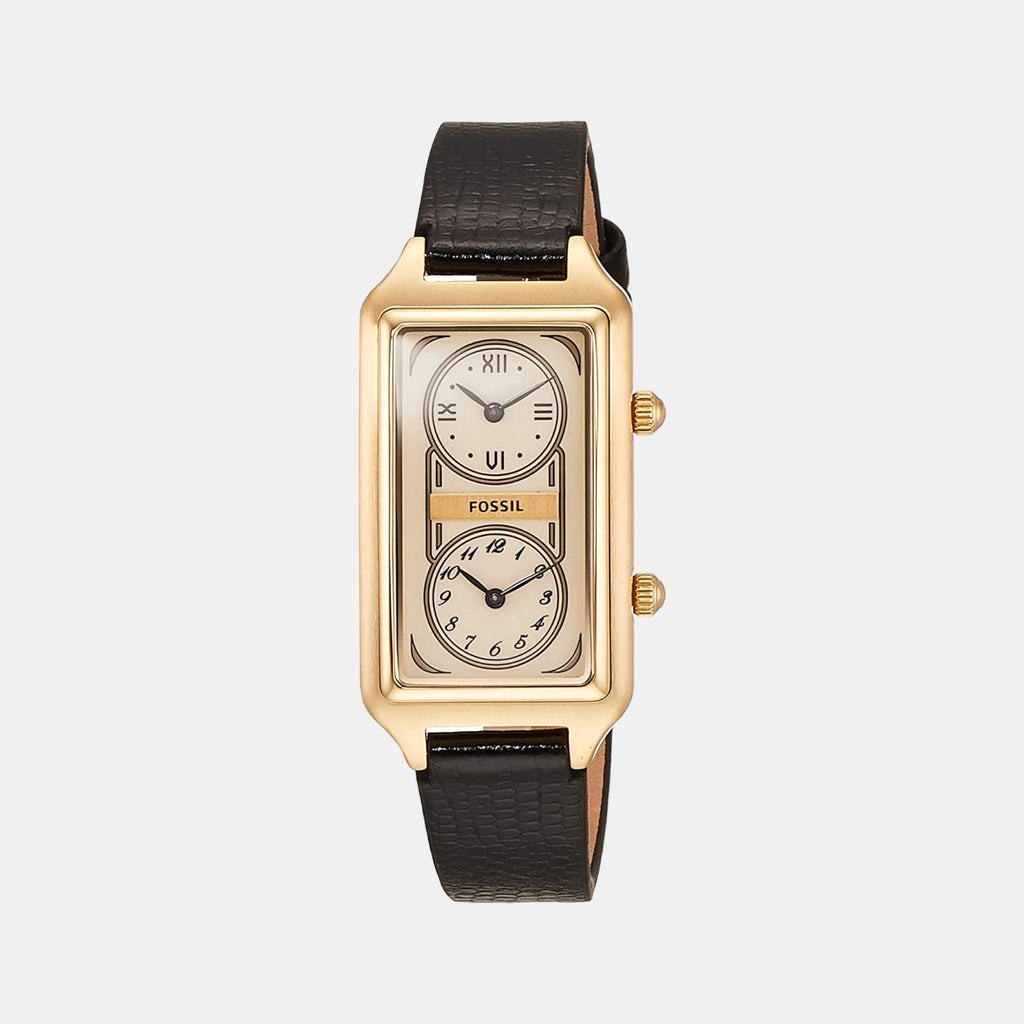 Fossil Rectangular Cream Analog watch