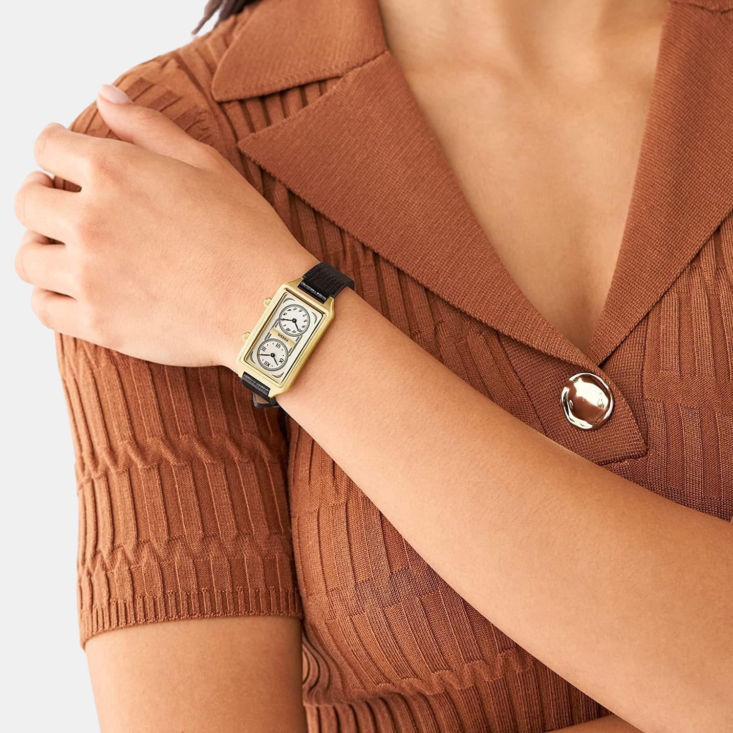 Fossil Leather Cream watch