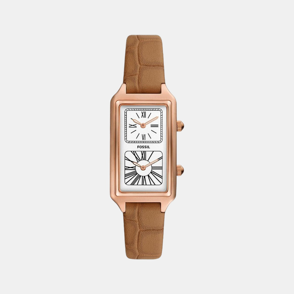 Fossil Rectangular White Analog watch