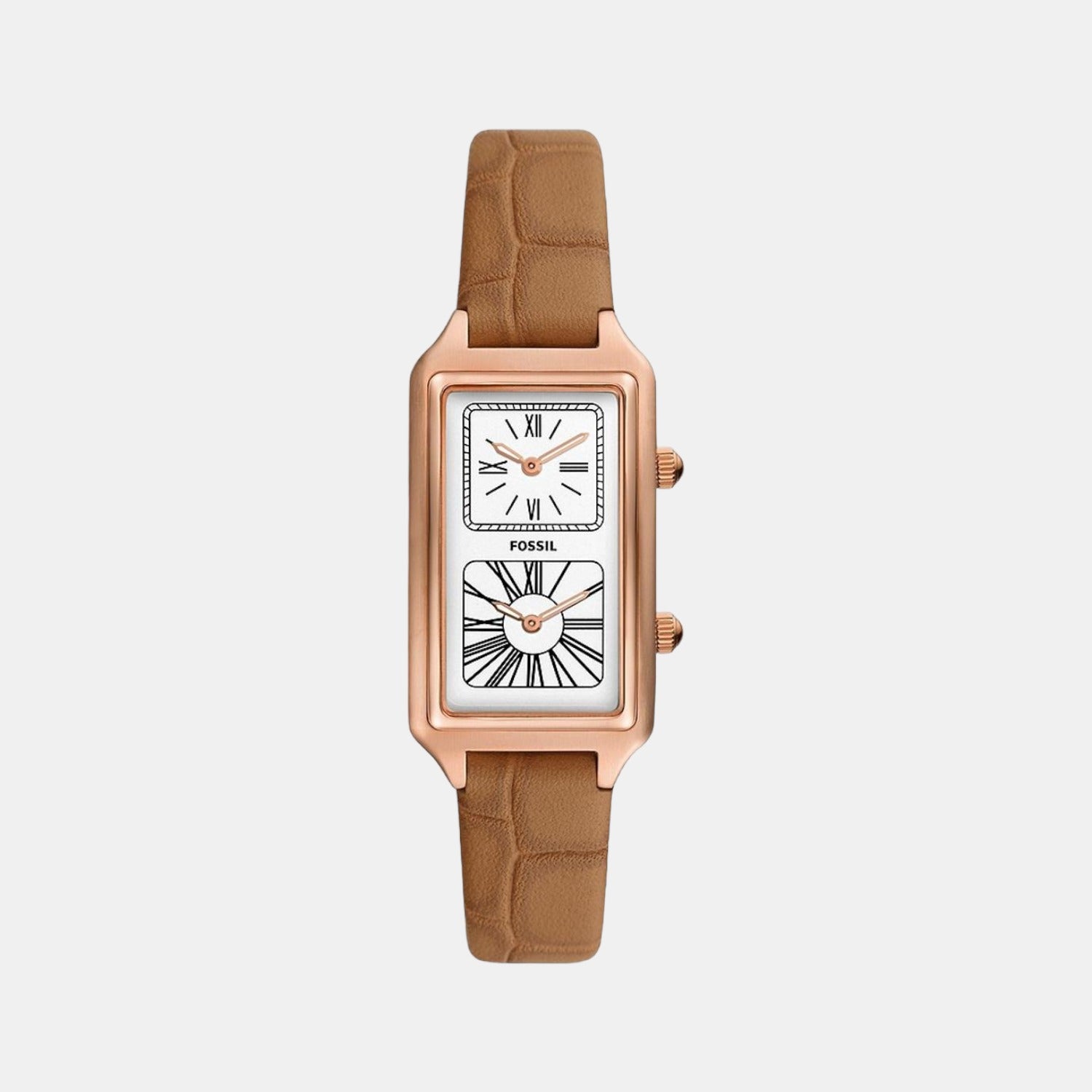 Fossil Rectangular White Analog watch