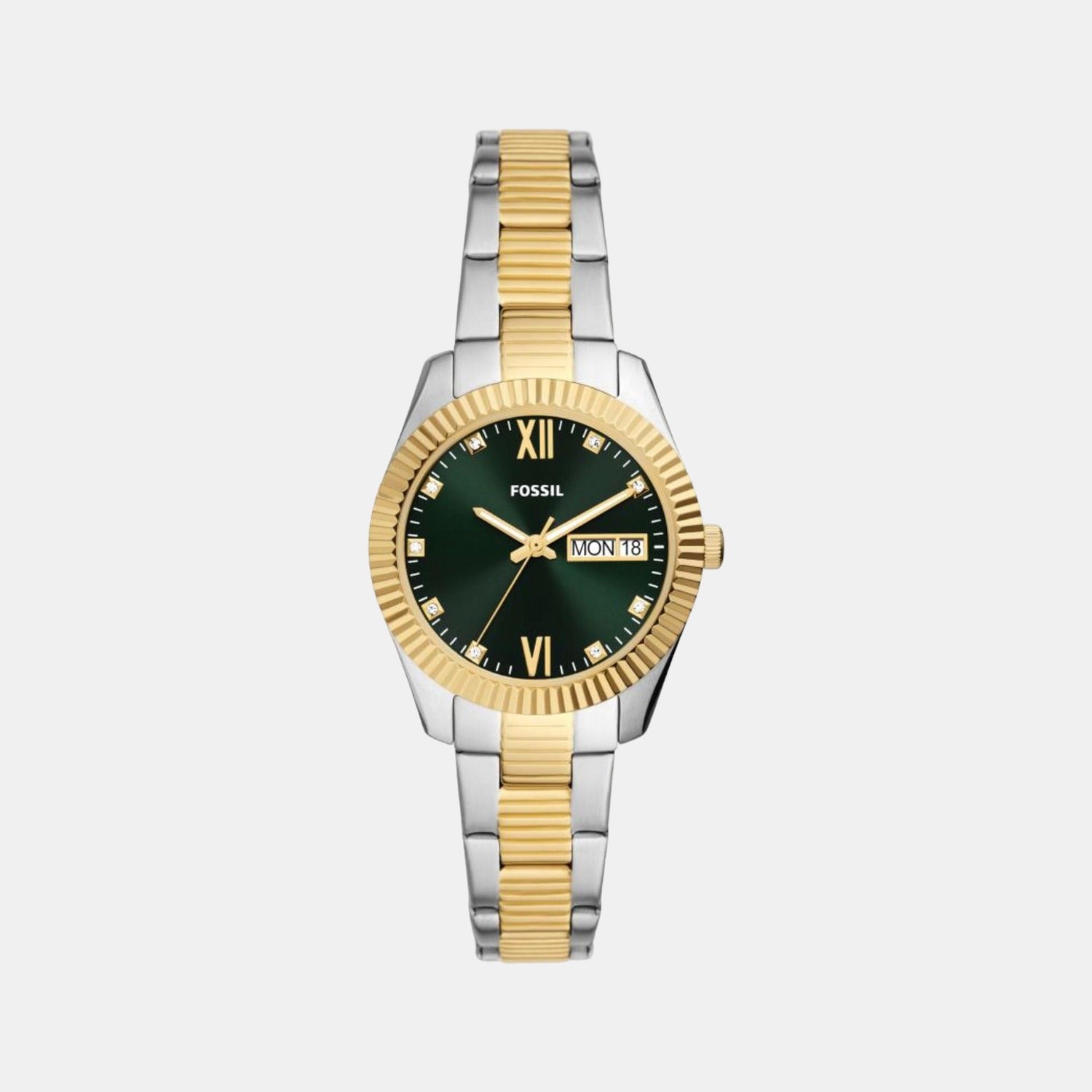 Fossil watch green face sale