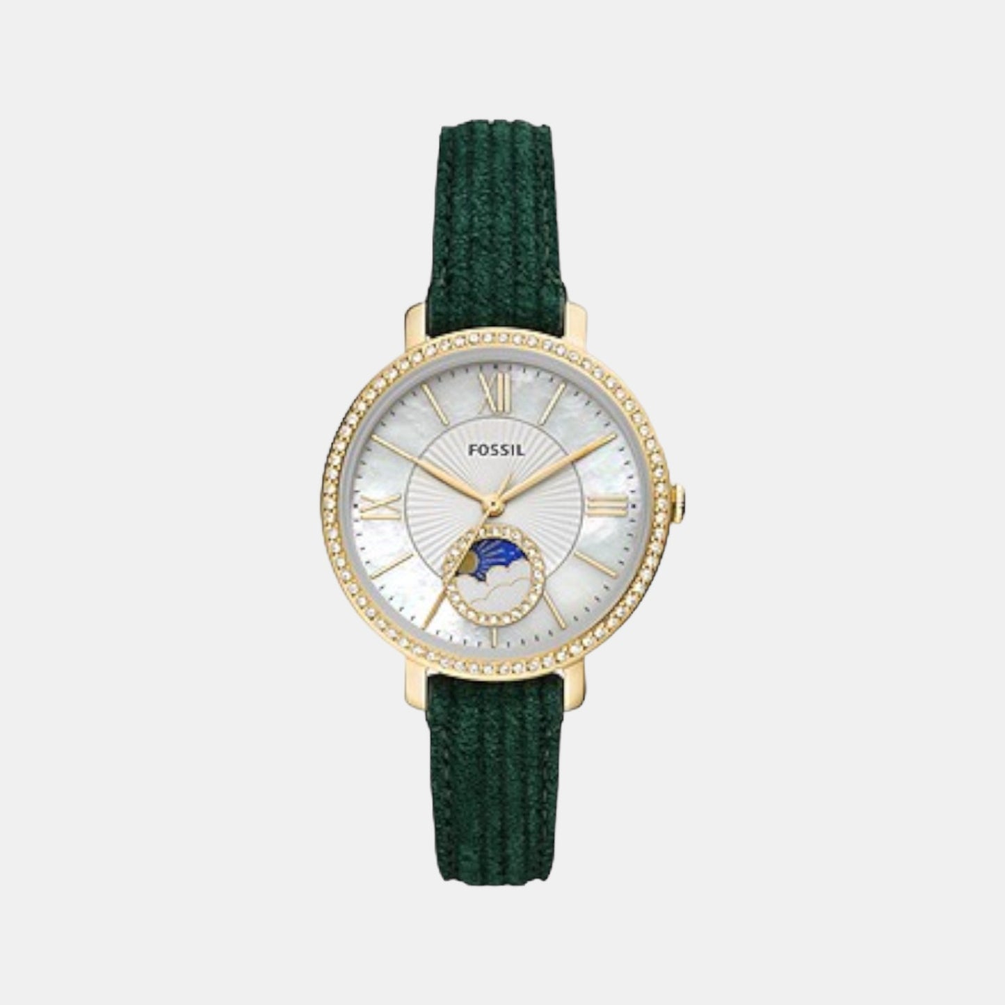Female White Analog Leather Watch ES5244