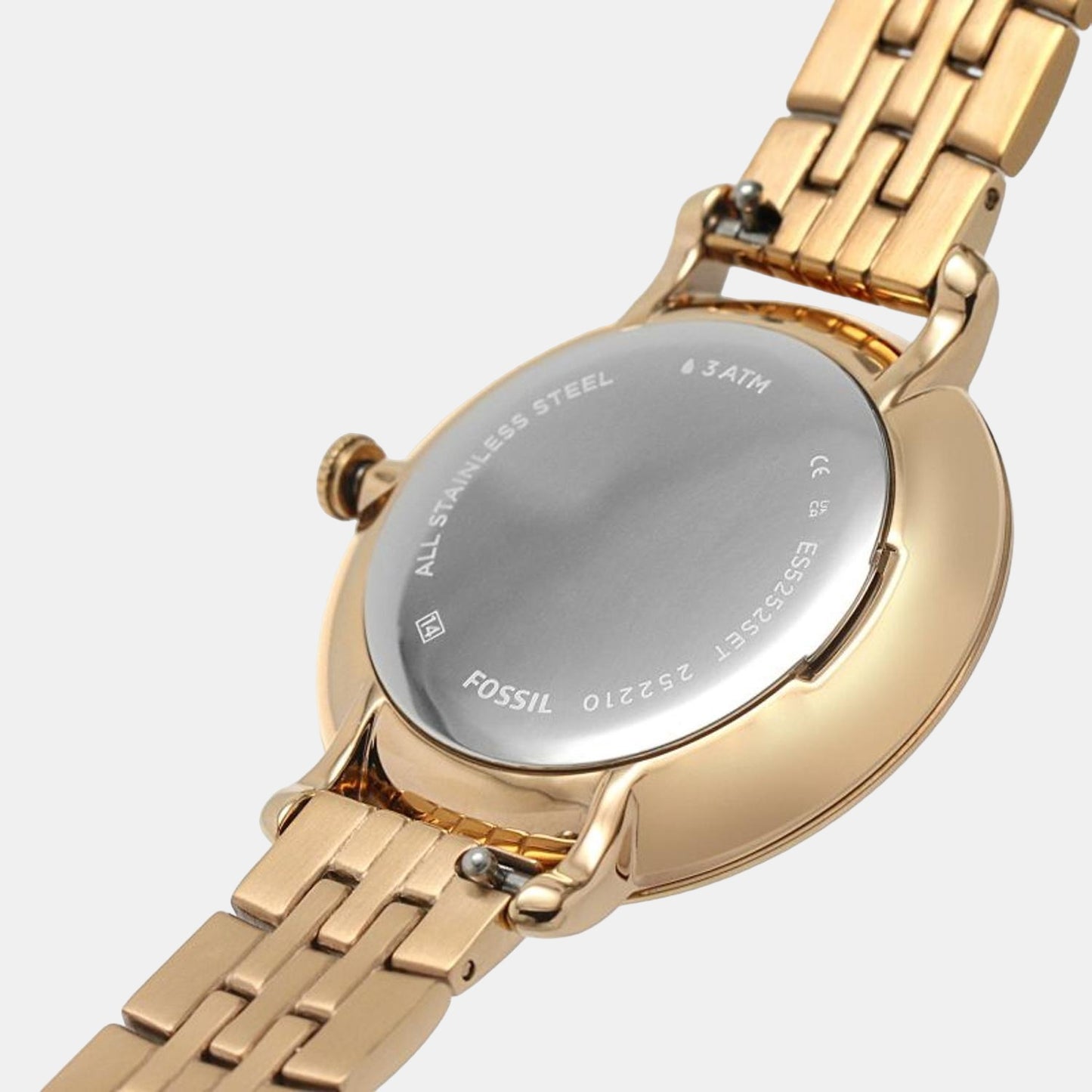 Female Rose Gold Analog Stainless Steel Watch ES5252SET
