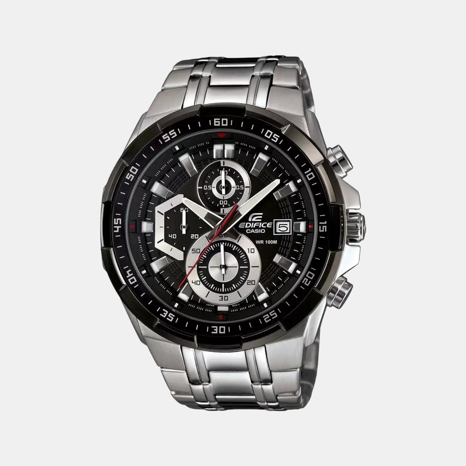 Casio Edifice Men Quartz Black Dial Chronograph Stainless Steel