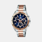 Casio Round Two Tone Chronograph watch