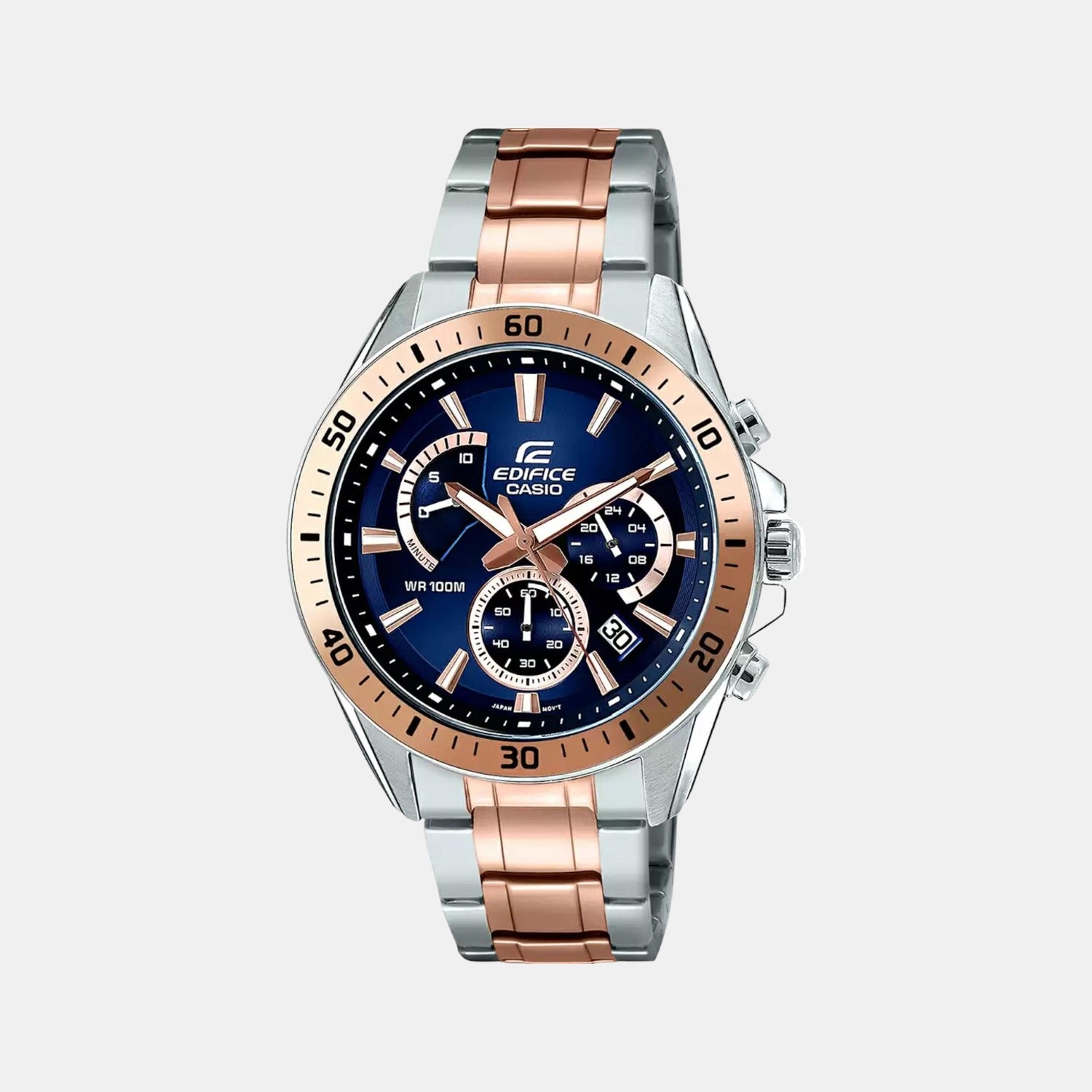 Casio Round Two Tone Chronograph watch