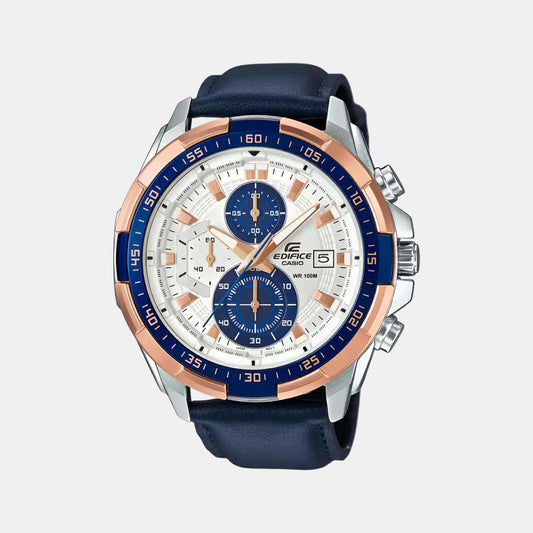 Edifice Male Leather Chronograph Watch EX306