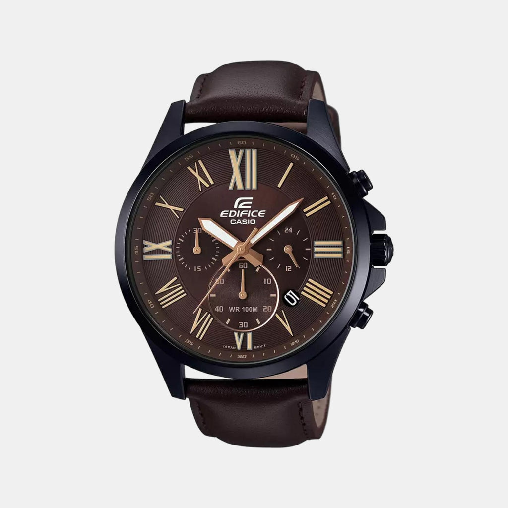 Casio Round Brown Chronograph watch