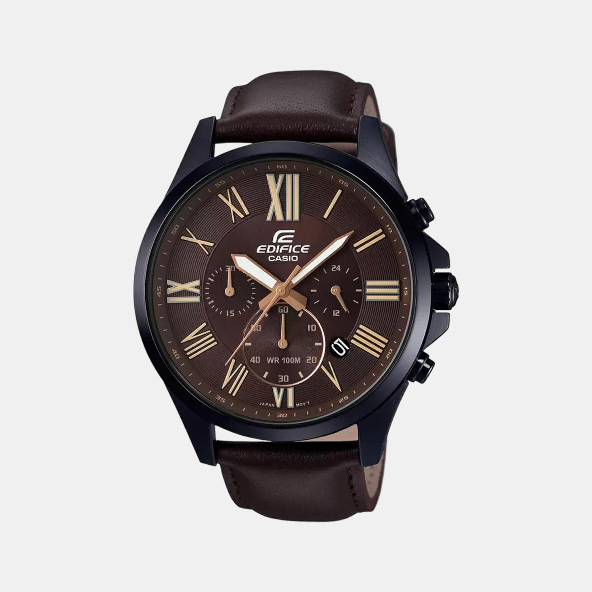Casio Round Brown Chronograph watch