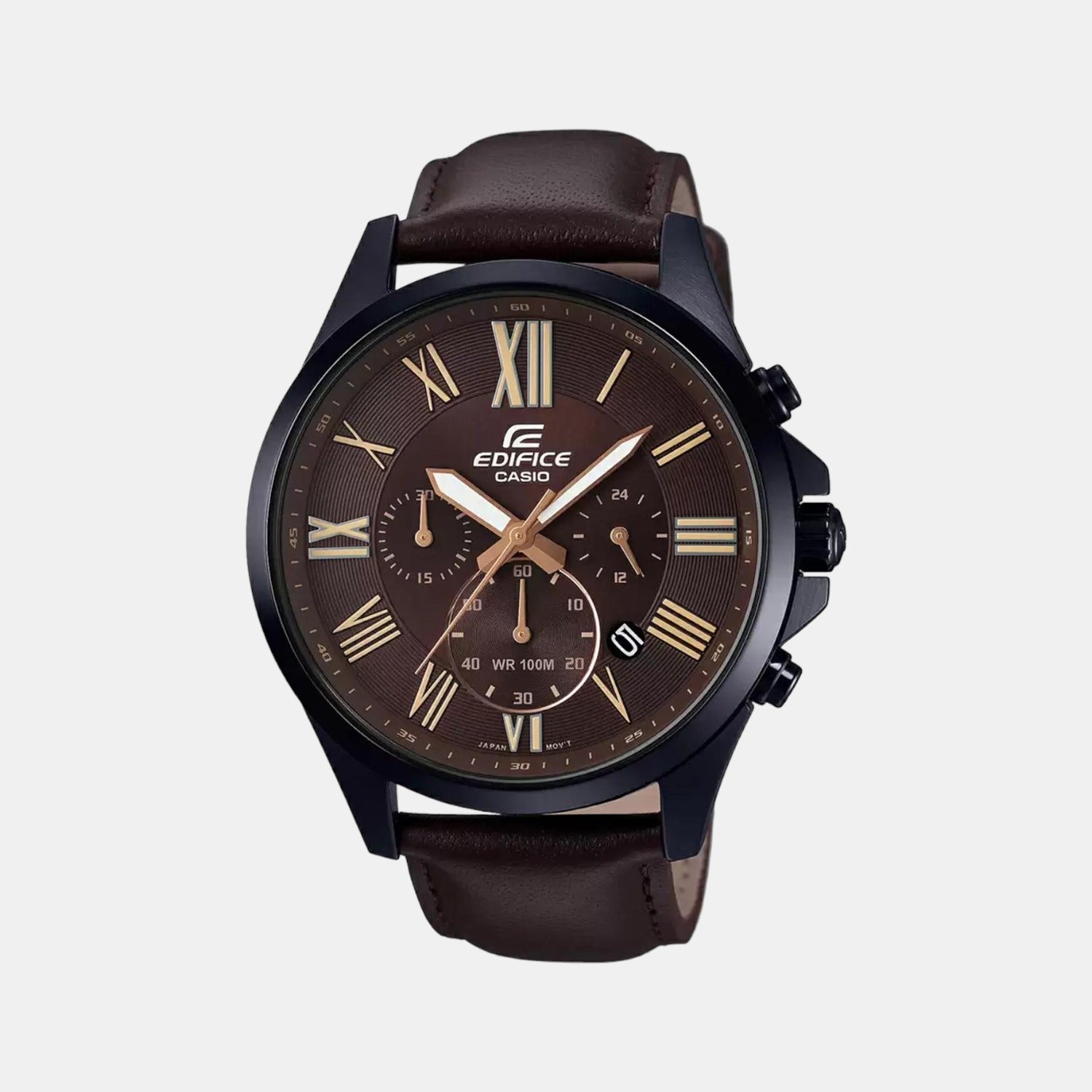 Casio Round Brown Chronograph watch