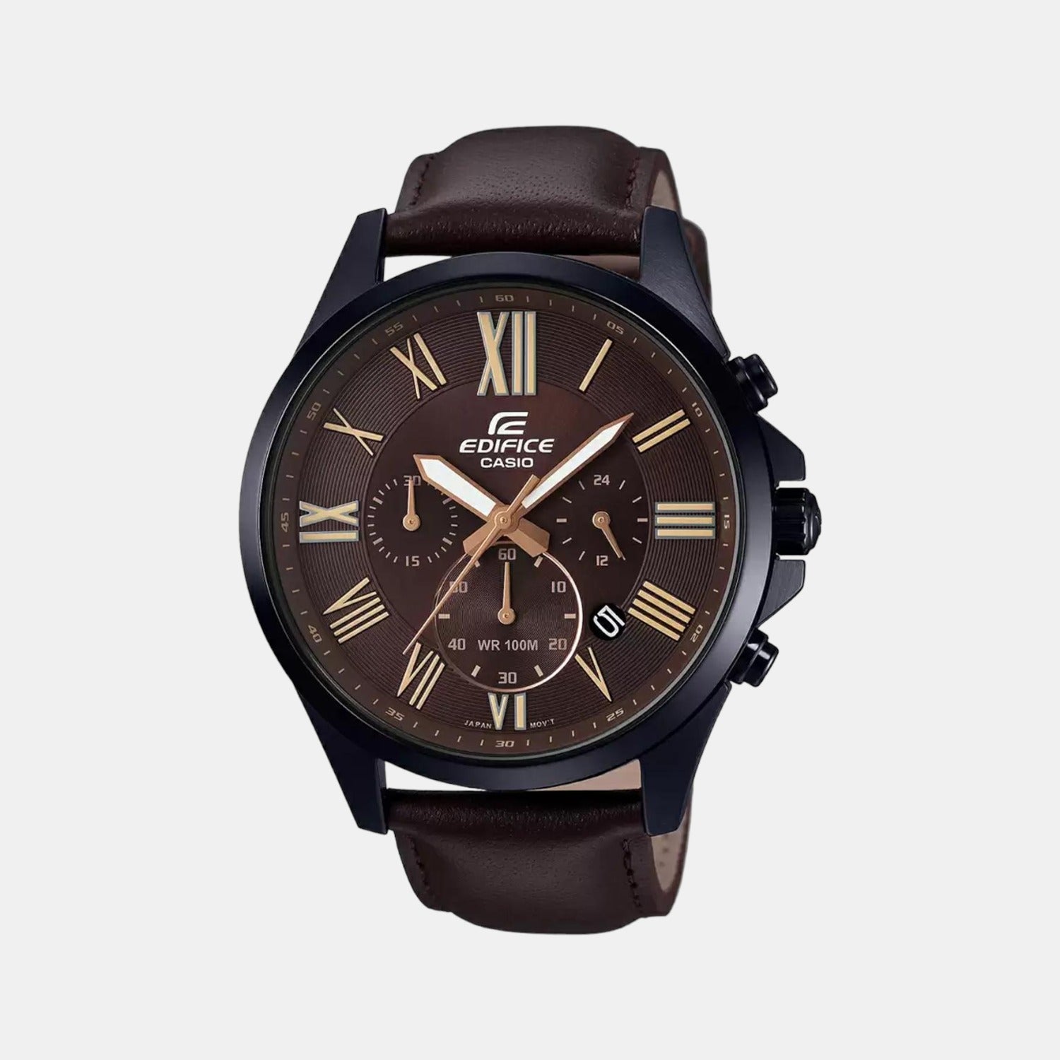 Edifice Male Chronograph Leather Watch EX316