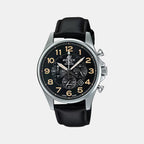 Casio Round Black Chronograph watch