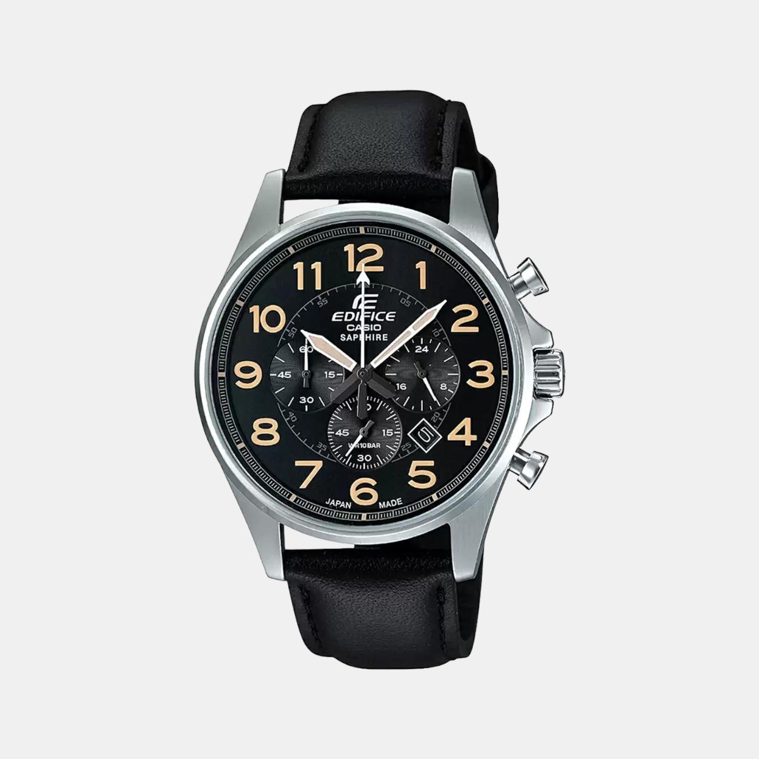 Casio Round Black Chronograph watch