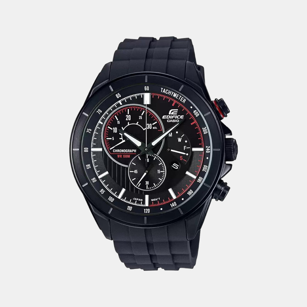 Casio Round Black Chronograph watch