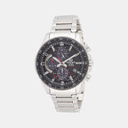 Casio Round Black Chronograph watch