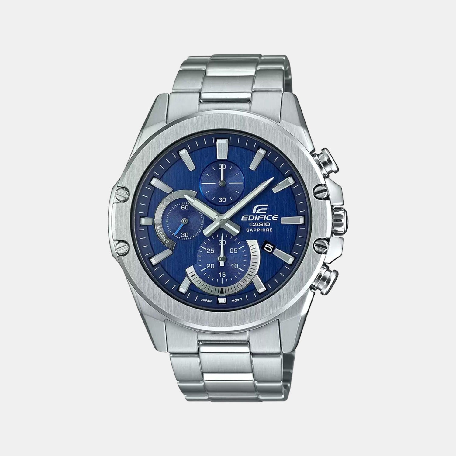 Casio Round Blue Chronograph watch