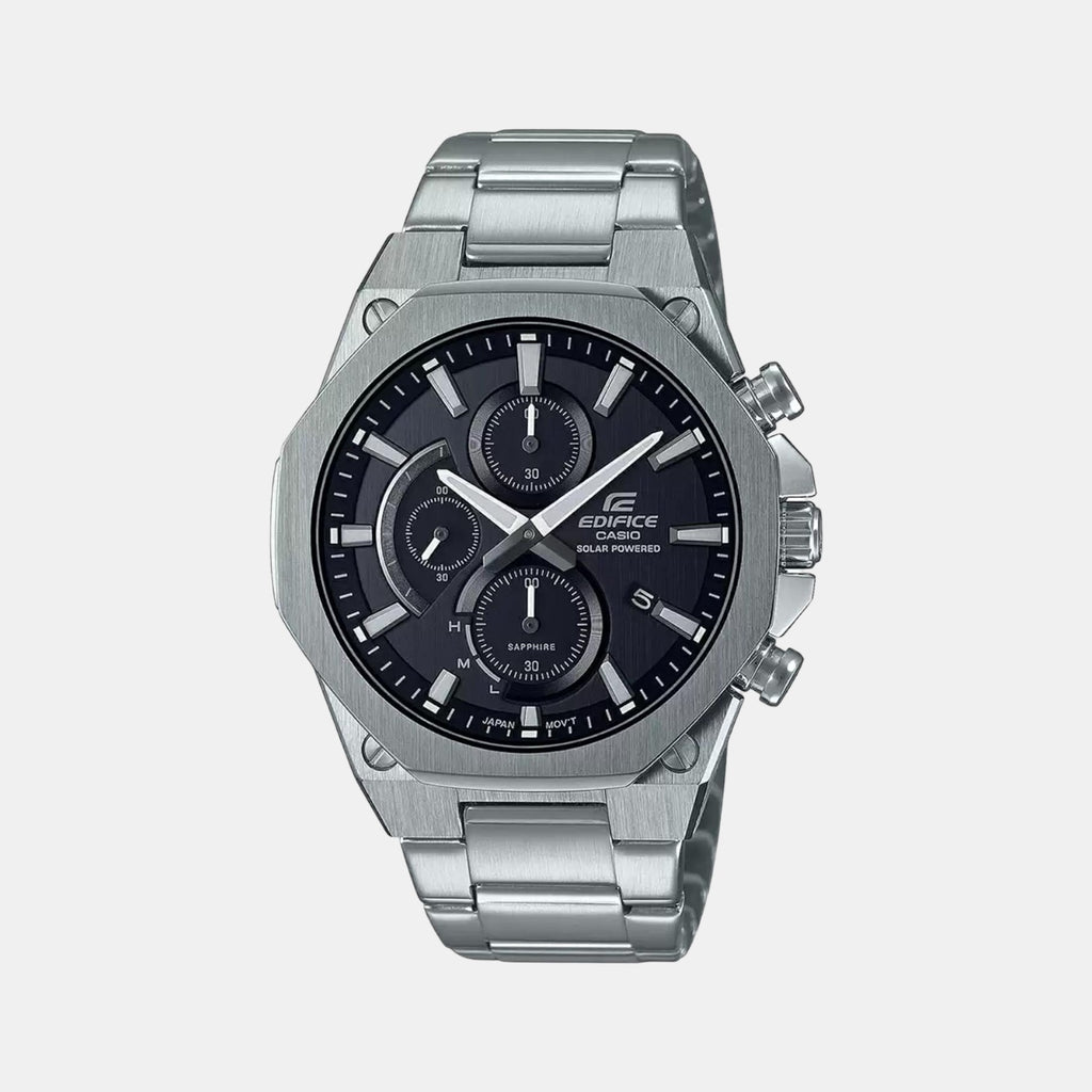 Casio Round Black Chronograph watch