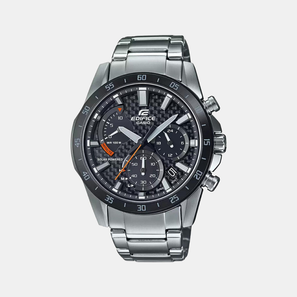 Casio Round Black Chronograph watch