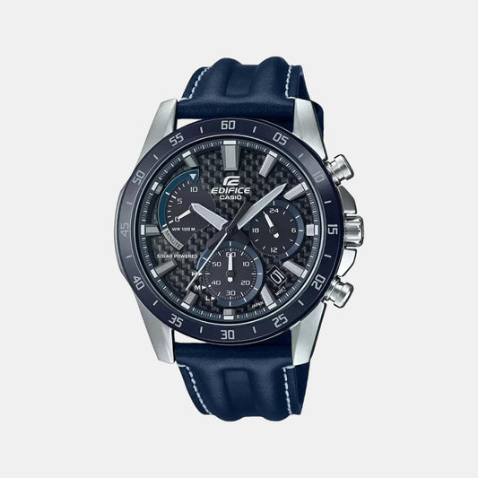 Edifice Male Leather Chronograph Watch EX535