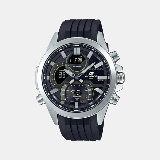 Edifice Male Analog-Digital Leather Watch EX548