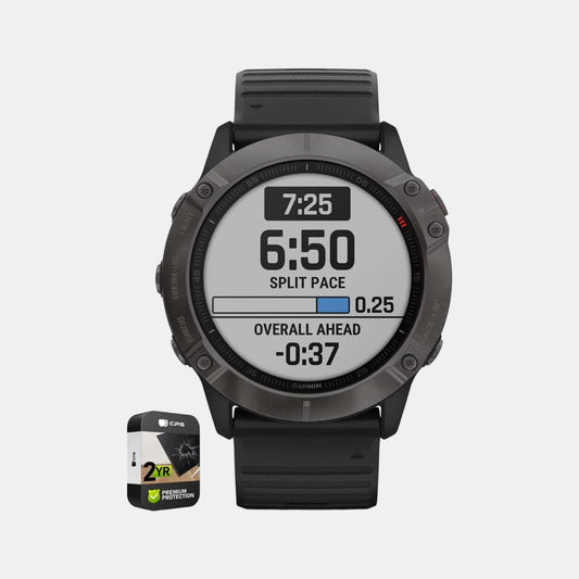 Male Digital Smart Watch FENIX 6X CARBON GRAY BLACK