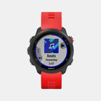 Female Digital Smart Watch FORERUNNER 245 MUSIC LAVA RED 010-02120-A3