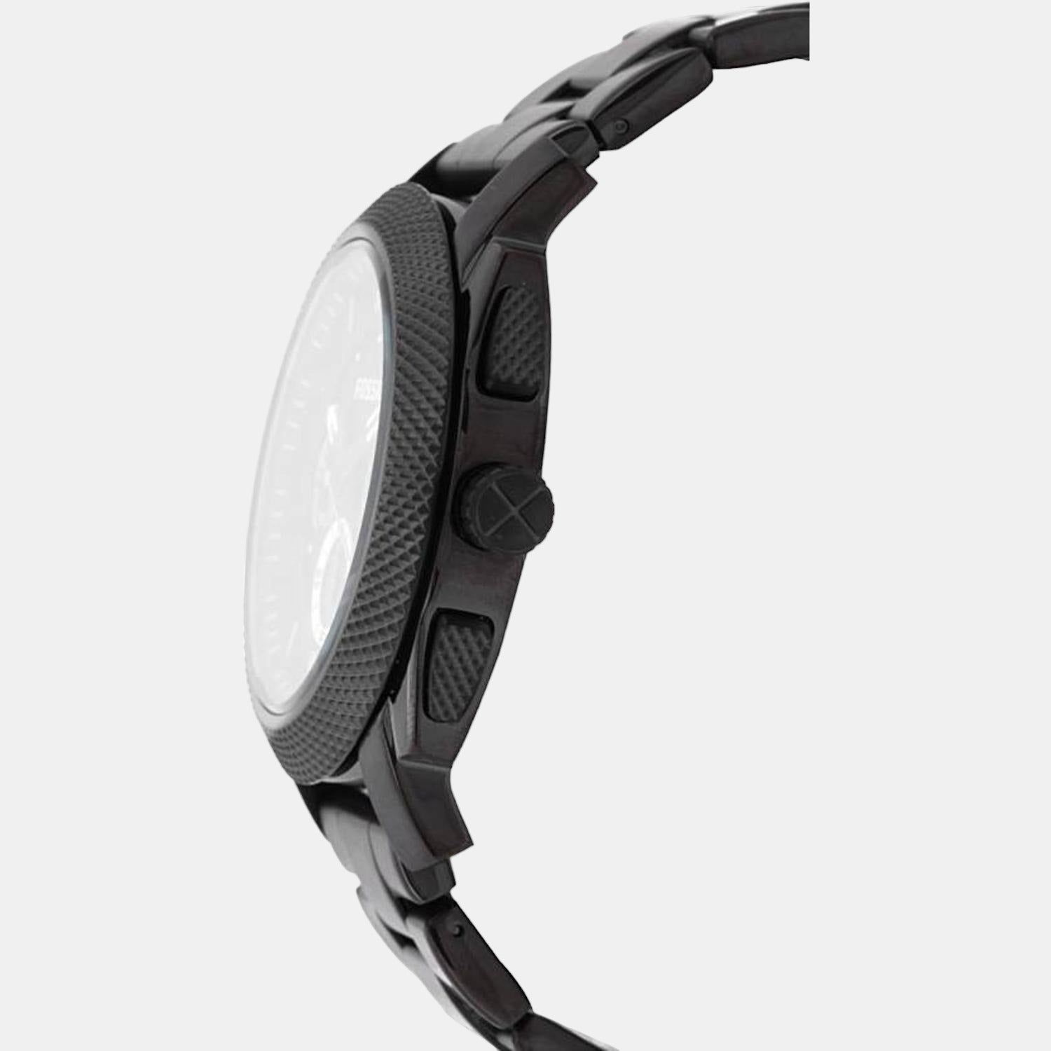 Fossil Men Quartz Black Dial Chronograph Stainless Steel Watch