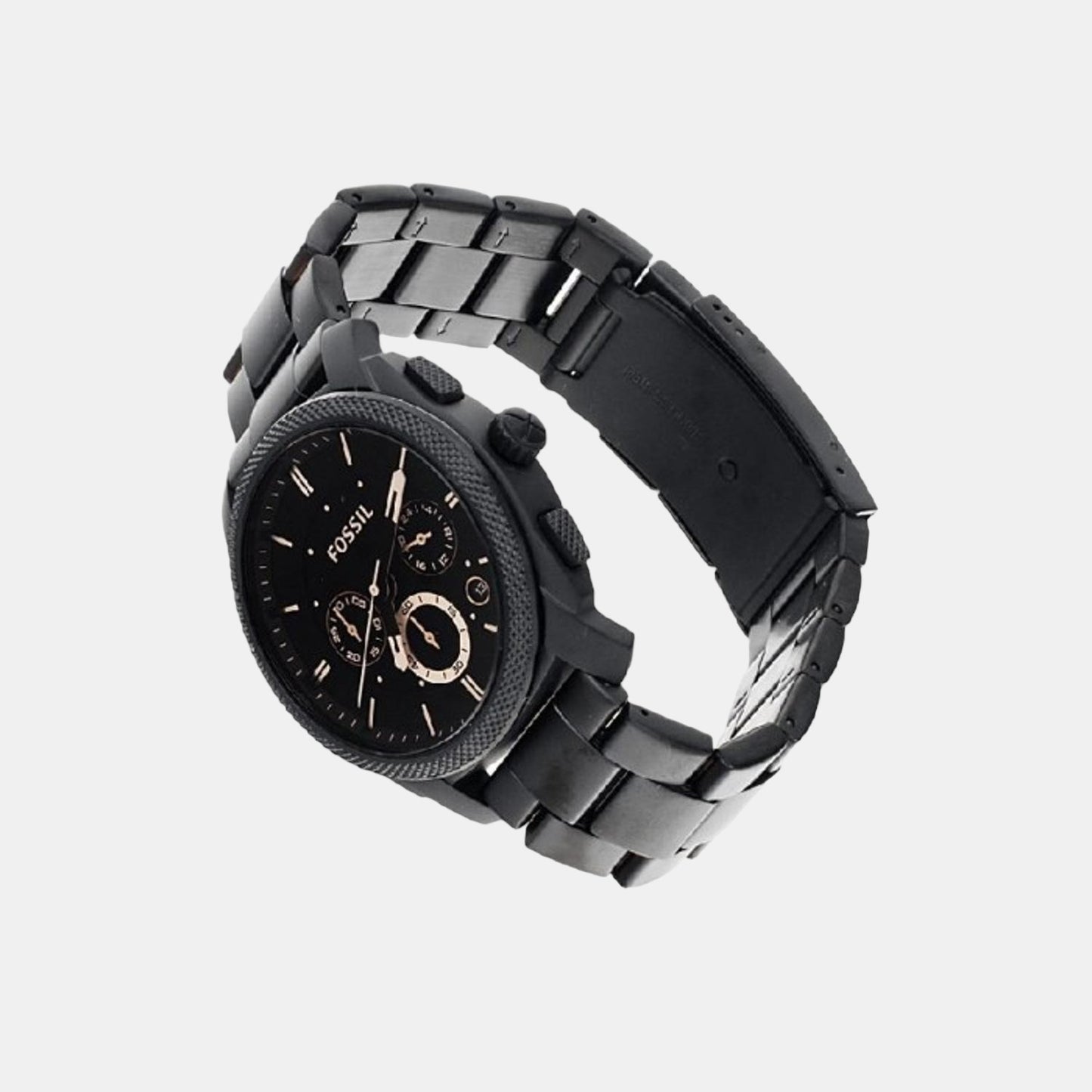 Male Black Quartz Stainless Steel Chronograph Watch FS4682
