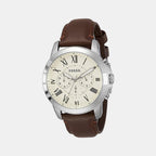Fossil Round Cream Chronograph watch