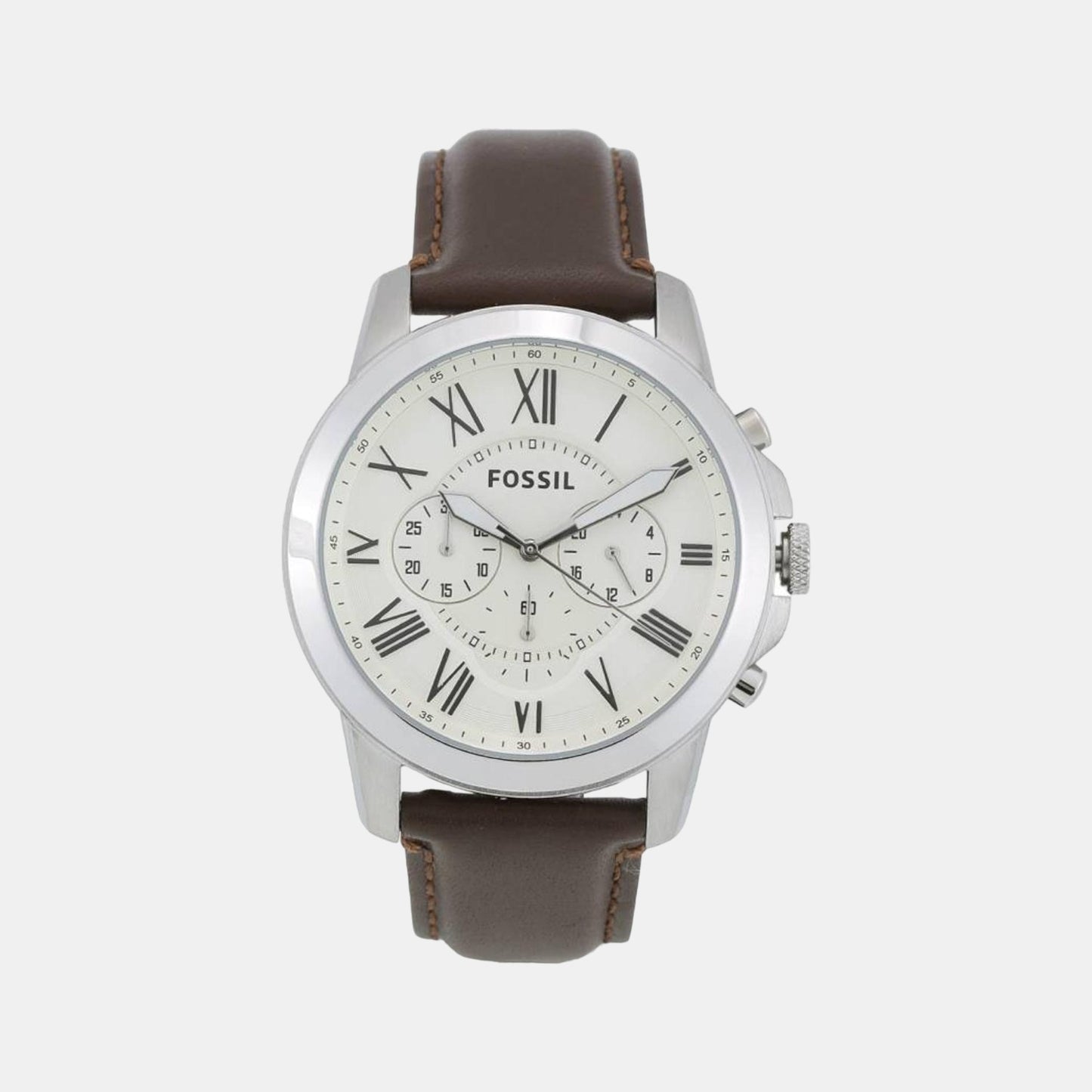 Male Cream Quartz Leather Chronograph Watch FS4735I